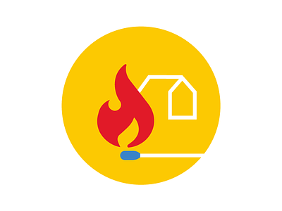 Fire fire house icon illustration spot