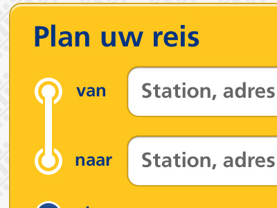 Dutch Railways app app application blue interface iphone ns railways ui user interface yellow