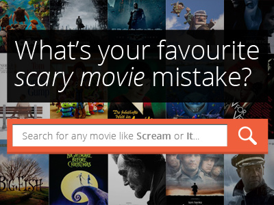 Movie Mistakes redesign film movie movies orange redesign search turquoise ui user interface