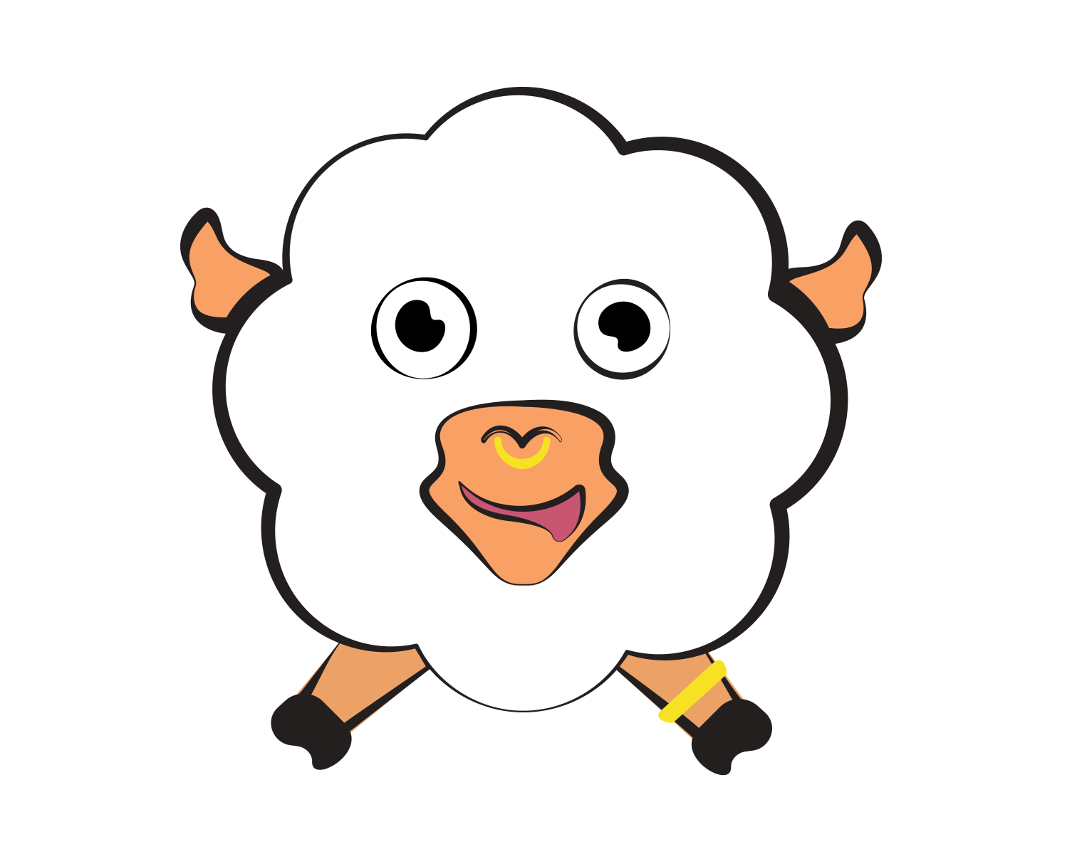 Cute and silly sheep by Marijana Peric on Dribbble