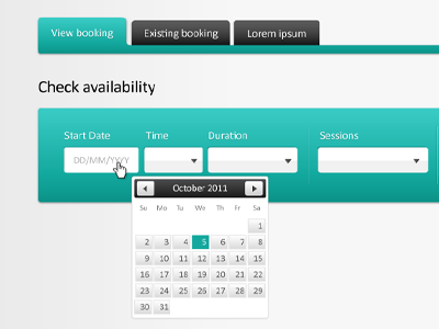 Internal booking system minimal ui web design webdesign website