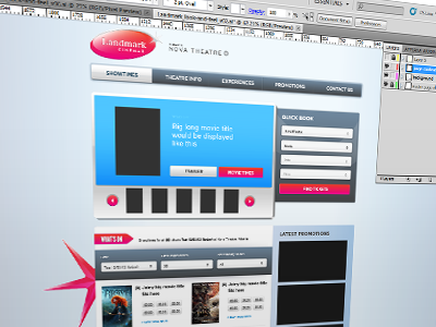 Cinema site web design webdesign website website mockup