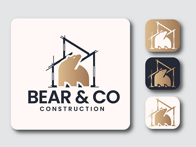 Bear & Co Construction Logo Design