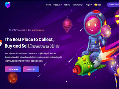 NFT Marketplace Website bitcoin blockchain crypto digital art esports futuristic game website gaming gaming platform nft nft 3d nft marketplace nft music nft web nftwebsite ui web design website