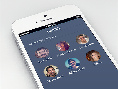 Habitly Concept app flat interface ios iphone typography ui