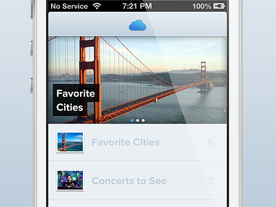 Concept List App app icons interface ios iphone ui