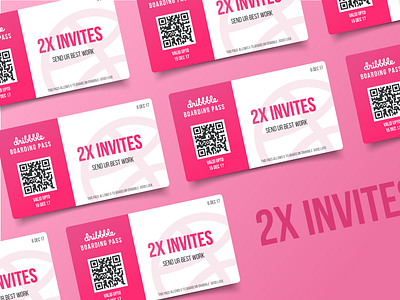 2x Dribbble Invite - B concept debut designers dribbble illustrator invite photoshop ticket