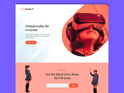 VR Landing Page Concept