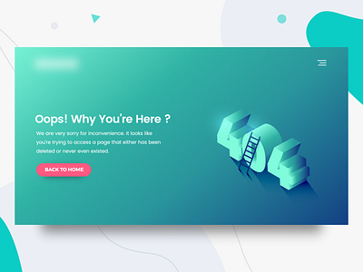 404 Landing Page - Exploration 404 concept crm exploration illustration isometric joforce landing page ui user interface ux webdesign