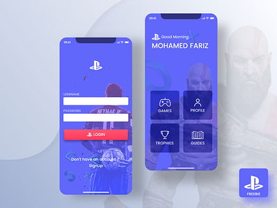 Playstation App Concept- IPhoneX