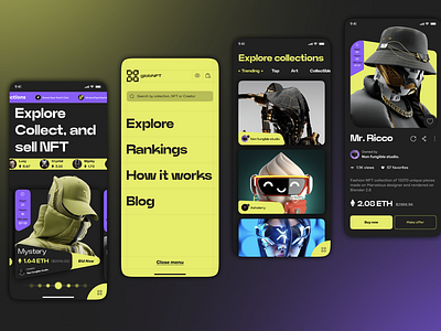 NFT Mobile design || UX/UI Design