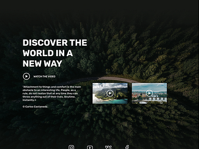 Travel website - landing page