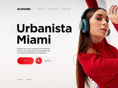Redesign of the 1st screen of the Urbanista miami website