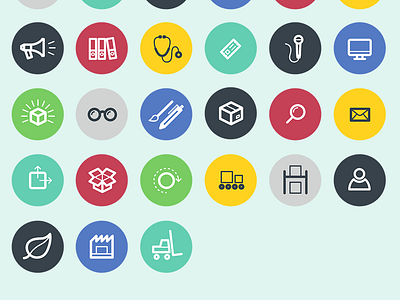 More C4 icons … clean flat icon logistics service set vector