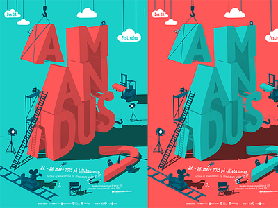 amandus film festival 2015 poster festival film illustration poster type vector
