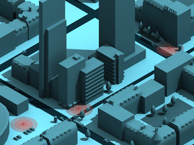 City 3d blue cinema 4d city isometric web