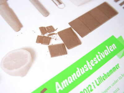 Amandus 2012 arranged banderole bronze chocolate filmfestival frontal graphicdesign lemon neongreen organized photo poster
