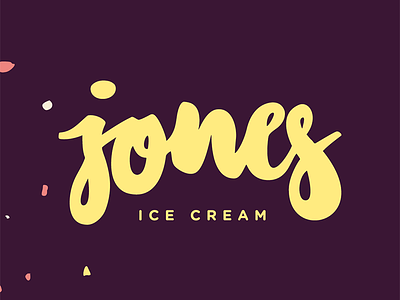 jones ice cream branddesign branding icecream letters logo vector