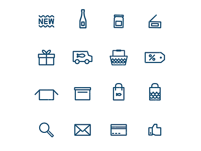 Fish Market Icons