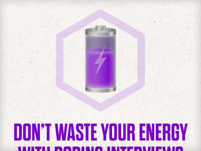 Don’t Waste Your Energy battery energy icon illustration power purple typography