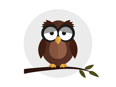 Tired Owl ai character critter friday illustration illustrator owl vector wacom