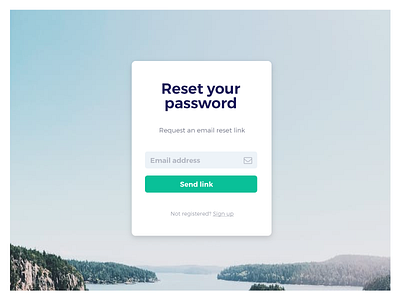 Reset Password Form UI email form login ui ux