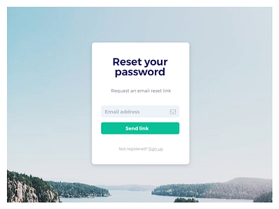 Reset Password Form UI