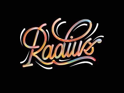 Radius calligraphy design graphic design hand lettering illustration lettering logo quotes typography