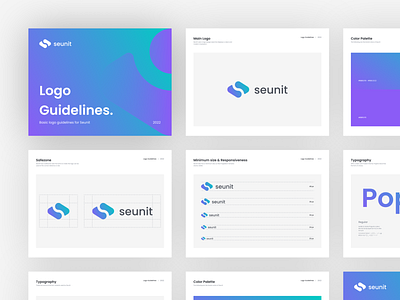 Seunit - Logo Guidelines abstract abstract logo app app logo branding clean clean logo colorful colorful logo gradient gradient logo guidelines identity logo logo design logo guidelines logotype modern modern logo style guide