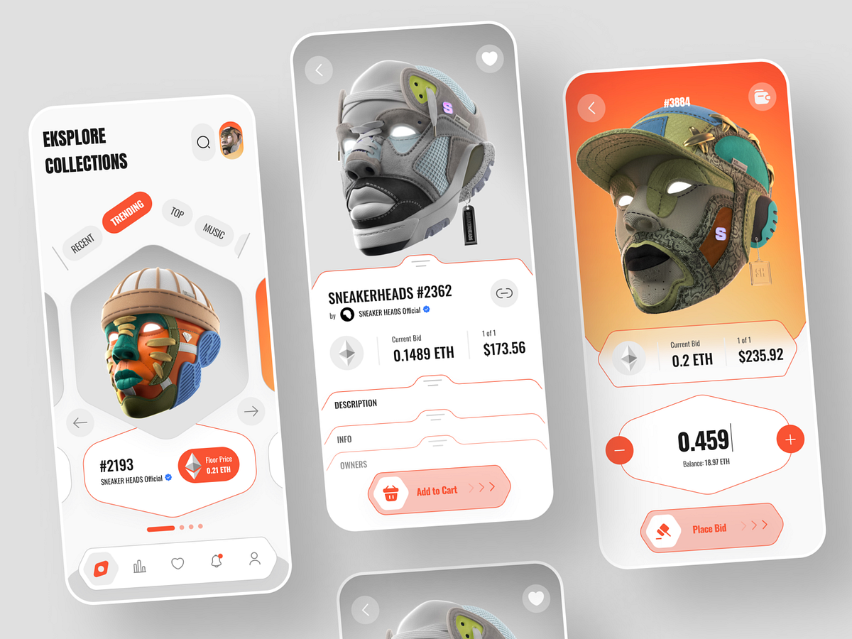 Hainevti - NFT Marketplace Mobile App Concept by Bagas Aji Setia Budi ...