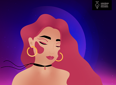 An illustration inspired by Viva Magenta 2023 graphic design illustration