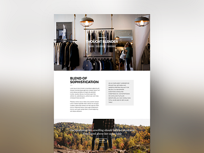 Single Page Design blog clothing concept layout portfolio single store