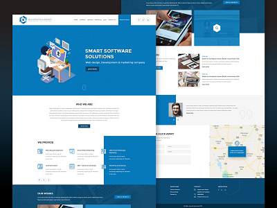 Website Layout Design for Software Development Company