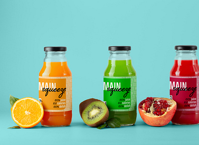 Main Squeeze Juice Brand Identity Design brand identity branding graphic design label design logo package design product design