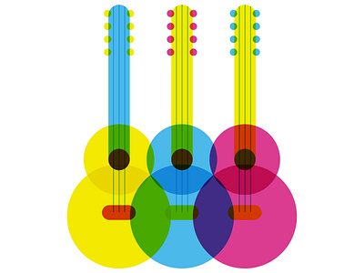 Guitar design digital 2d icon illustration vector