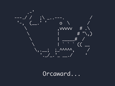 Orcaward ASCII ascii developer orca whale