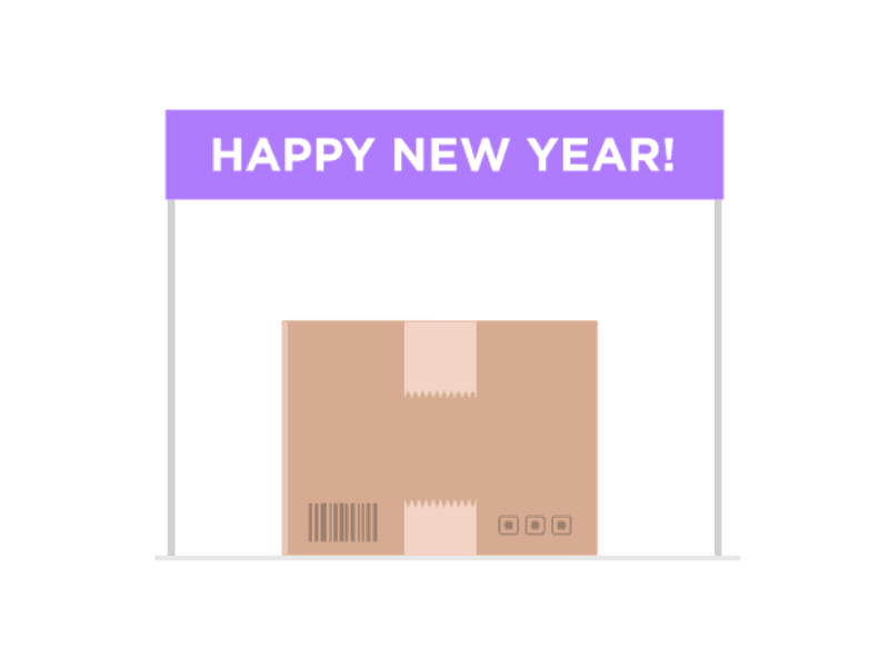 Happy New Year Dribbblers! 🎉 cat cool design designers fun gif happy new year new year offerzen surprise ui ux