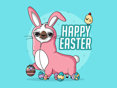 Hoppy Easter 🐰 bunny bunny onesie character easter easter bunny holiday icon illustration offerzen