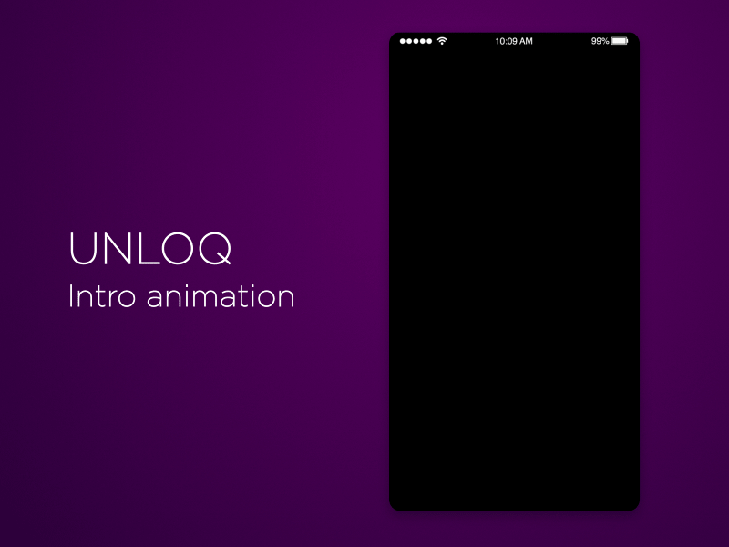 UNLOQ Intro Animation android animation app authentication gif intro ios login logo motion graphics welcome