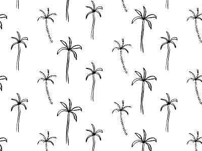 Palm Tree Pattern blackandwhite cleandesign handdrawn illustrator minimal palmtree palmtreepattern pattern patterndesign patternlove sakurabrushpen simple