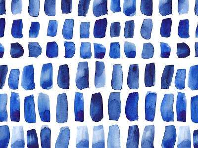 Watercolor Blue Swatches Pattern