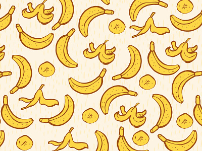 Yellow Banana Pattern banana bananapattern cute homedecore illustration pattern patternlove surfacepatterndesign vector