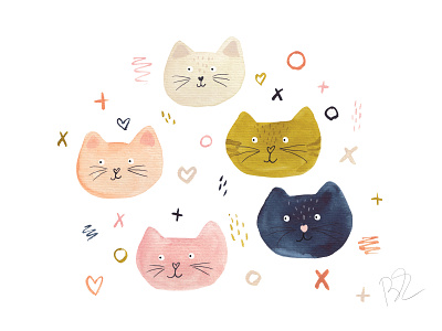 Watercolor Cats