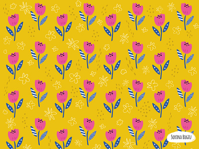 Wild Bloom Pattern abstract brushpen cute designer fabricdesigner floral floralpattern flowers handdrawn illustration illustrator pattern pink surfacepatterndesign textildesigner