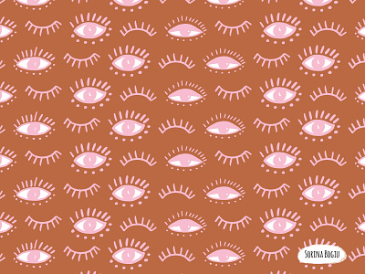Eye Pattern Design cute design eye fabricdesigner illustration illustrator pattern patterndesign pink surfacepatterndesigner textiledesigner