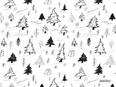 Tree Pattern Design christmas christmas pattern design fabricdesign fun illustration illustrator kidsfabric pattern patternlove surfacepatterndesign tree treepattern winter