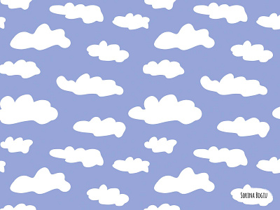 Clouds Pattern design blue cloud cloudfabric cloudpattern design fabricdesign illustration illustrator kidspattern pattern patterndesigner surface patterndesign white