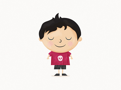 Malvin boy child design illustration red