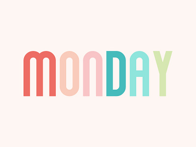 Happy Monday cute design illustration photoshop pink