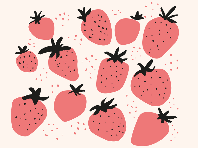 Strawberries by Sorina Bogiu on Dribbble